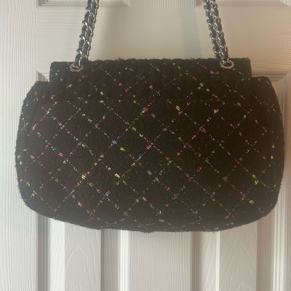 Karl Lagerfeld Black Quilted Shoulder Bag with Chain Strap - Picture 3 of 10